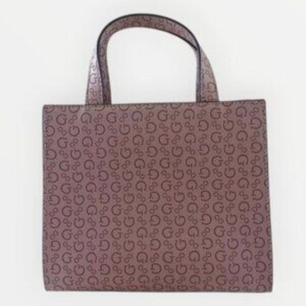 GUESS 90s Monogram Mini Tote Dusty Pink NWOT Vintage Y2K - Picture 4 of 11